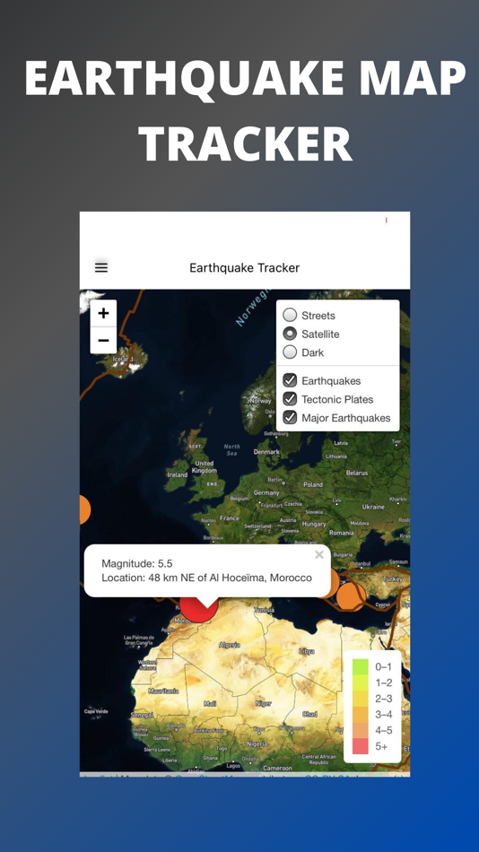 #4. Earthquake Map Tracker (iOS) Podle: Leticia Vila