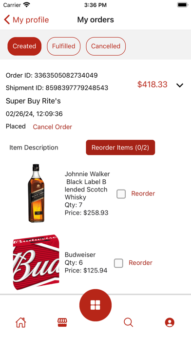 1800Spirits - Alcohol Ordering Screenshot