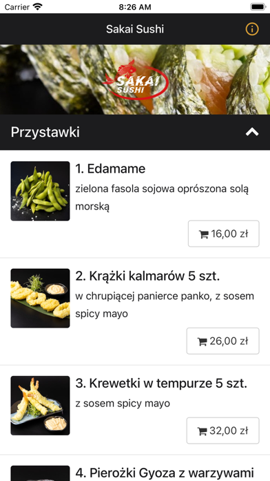 Sakai Sushi Warszawa Screenshot