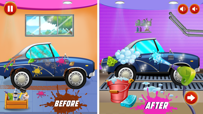 Little Car Wash Games for Kids