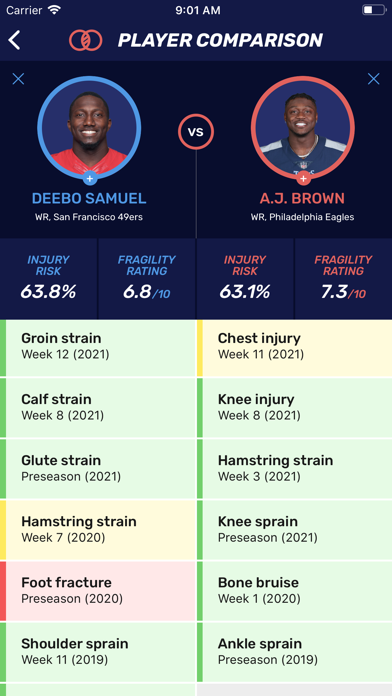 Injury Finder Screenshot