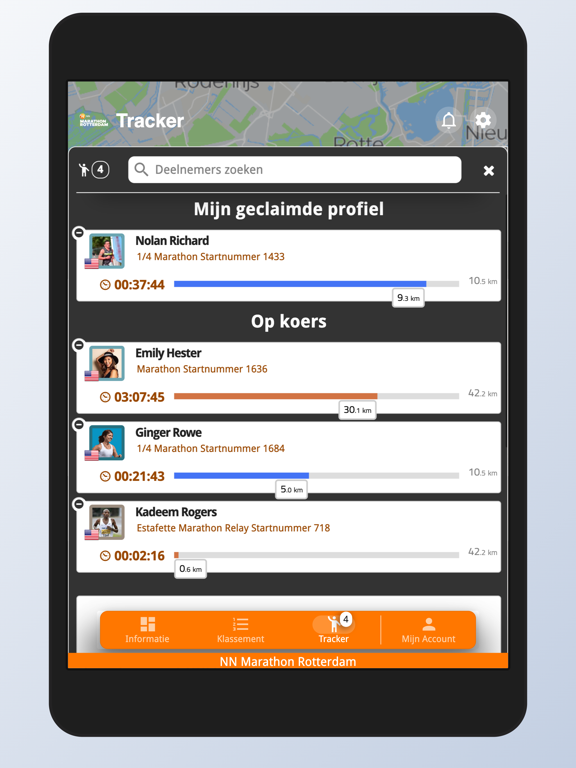NN Marathon Rotterdam iPad app afbeelding 2