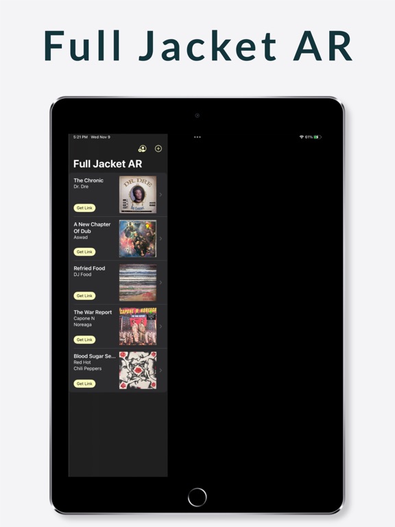 Full Jacket iPad screenshot 1 - Music app