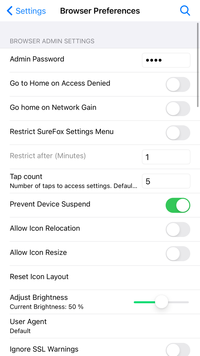 SureFox Kiosk Browser