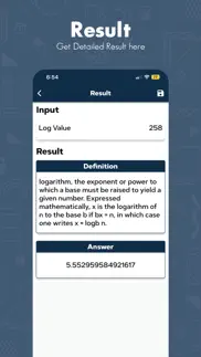 logarithm calculator for log iphone screenshot 3