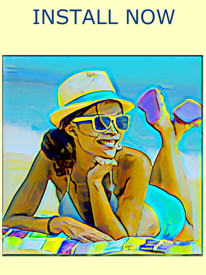 Photo editor yellow blue