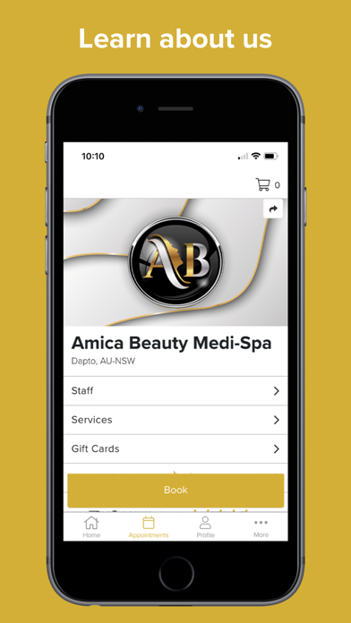 Amica Beauty & Medi-Spa Screenshot
