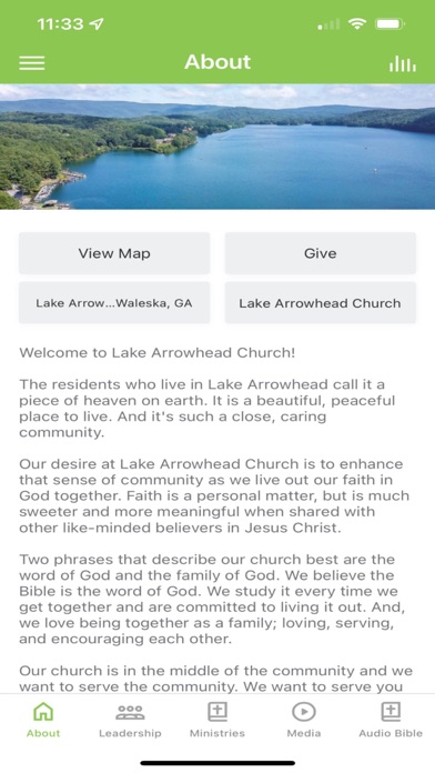 Lake Arrowhead Church Screenshot