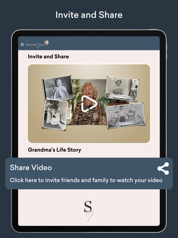 Sincerely Yours Memoirs iPad screenshot 4 - Photo & Video app