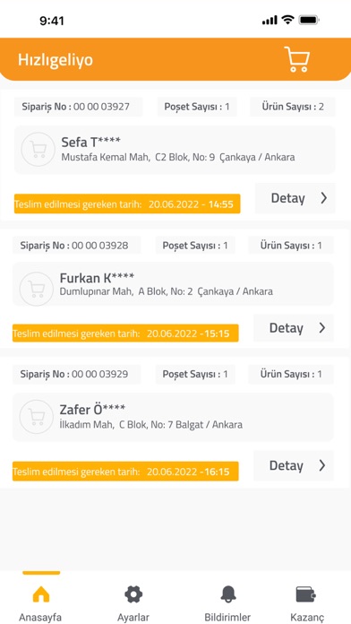 Hızlı Geliyo Kurye Screenshot