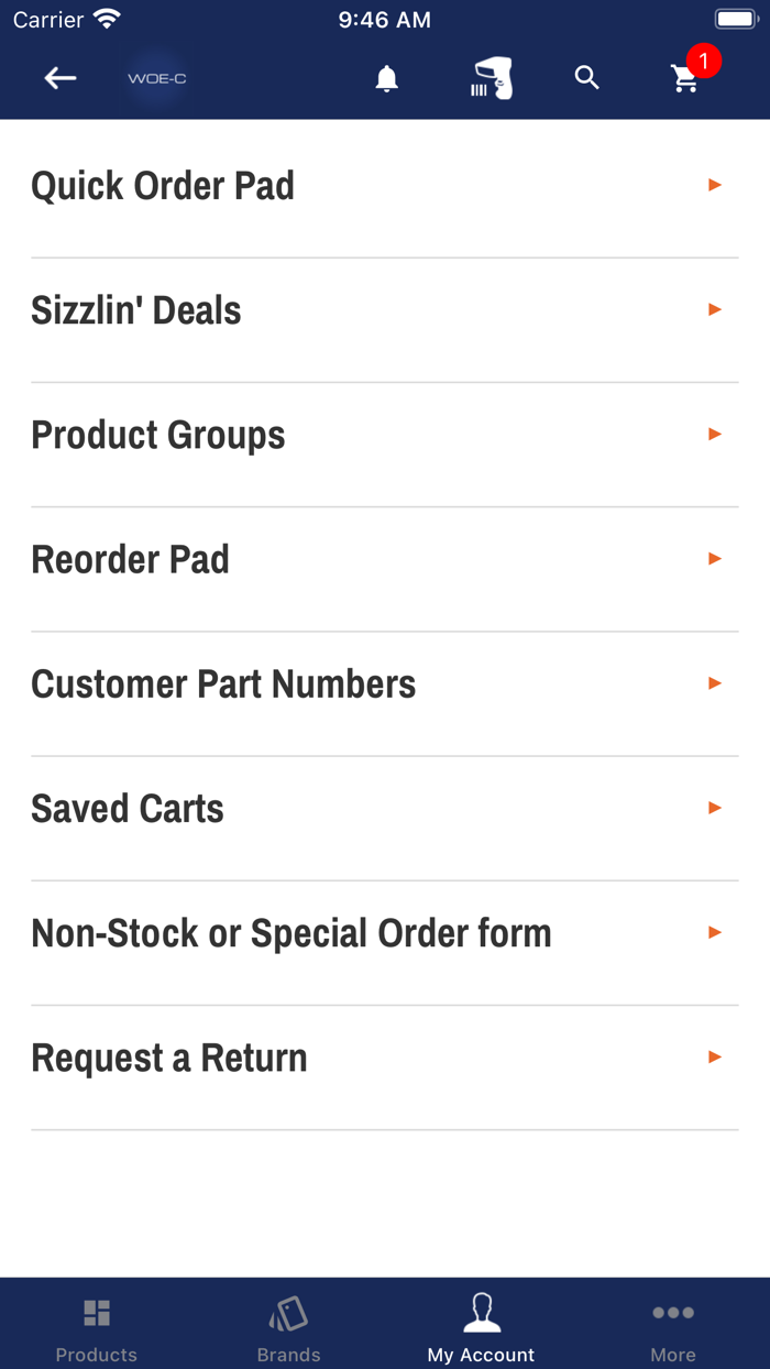 Arrow Web Order Entry