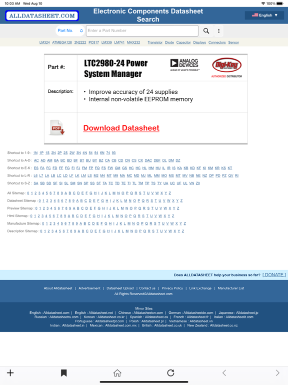 Screenshot #4 pour Datasheet (PDF) - ALLDATASHEET