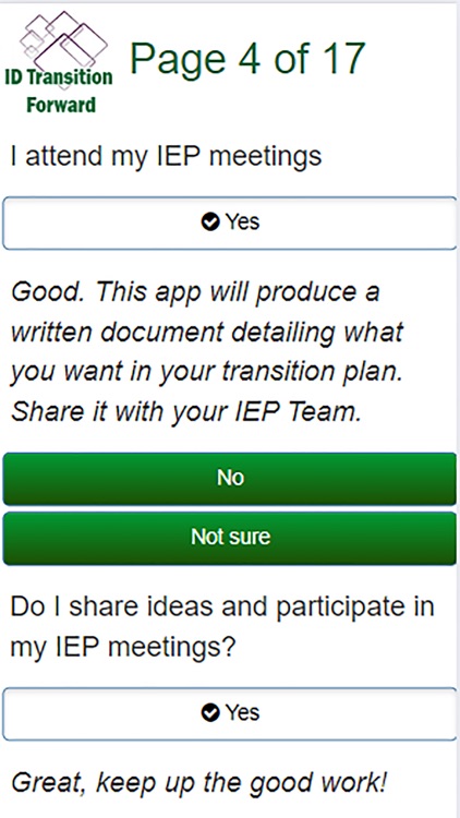 ID Transition Forward App