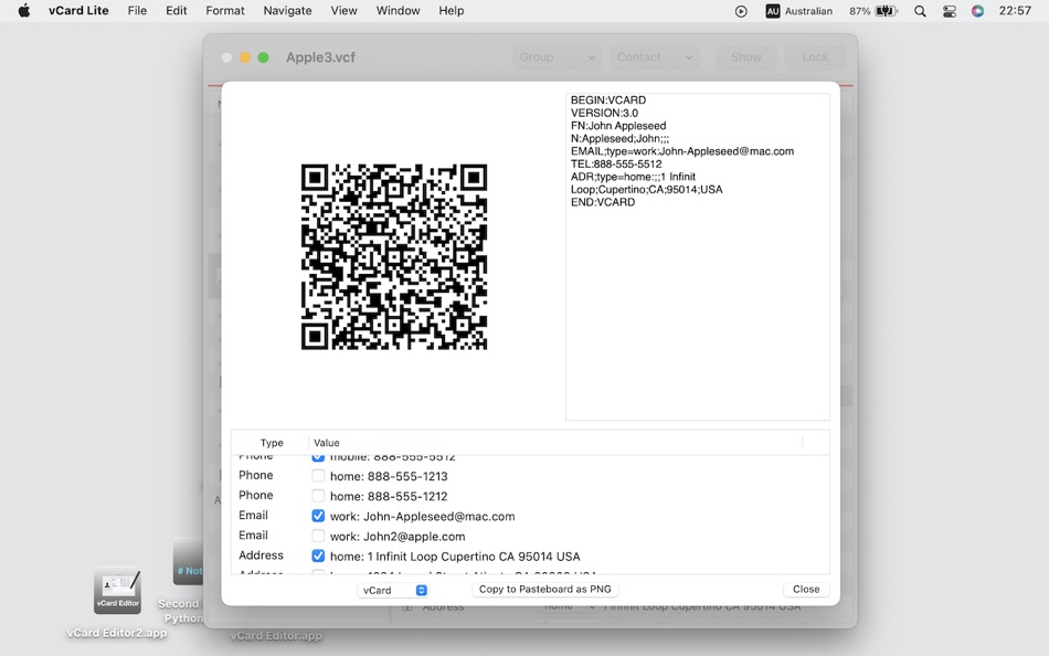 #4. vCard Lite (macOS) 게시자: Goldbug Software