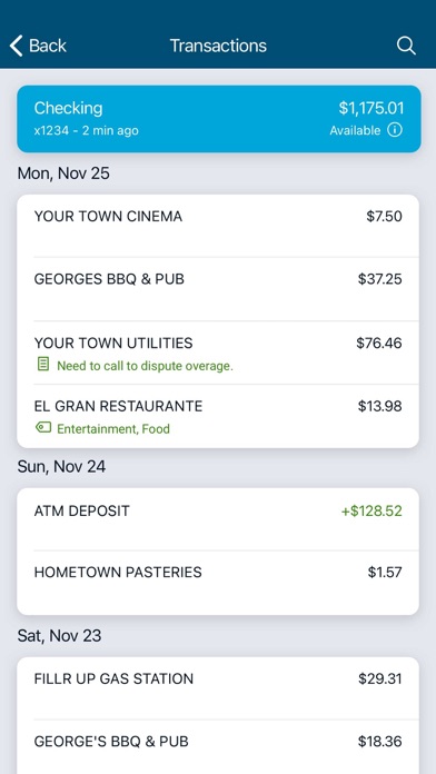 Capitol National Bank Screenshot
