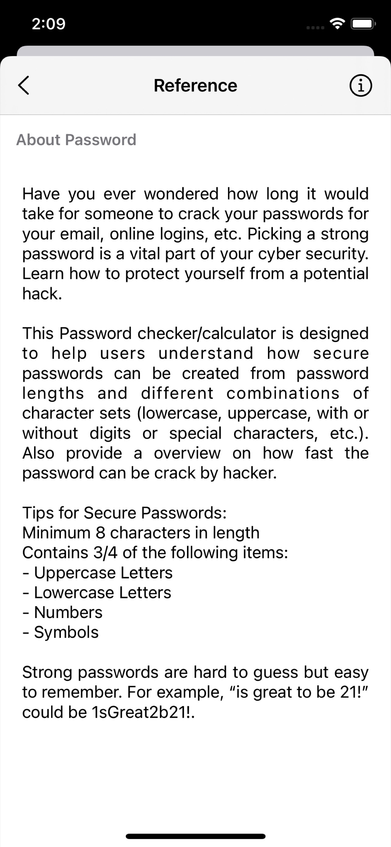Password Strength Checker