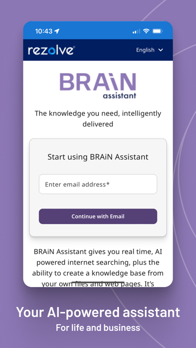 Brain Assistant by Rezolve Screenshot