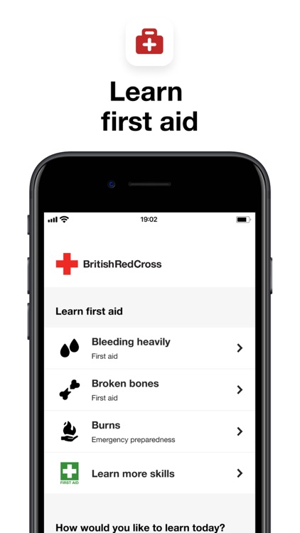 First aid by British Red Cross