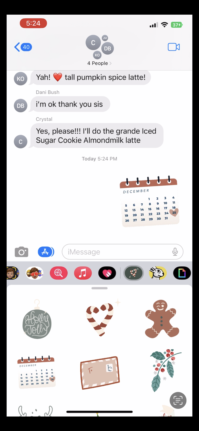 BBE Holiday Glow Stickers