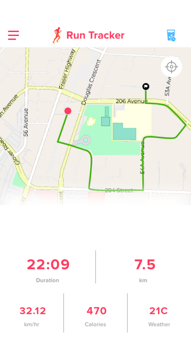 Running: Distance Tracker App Screenshot