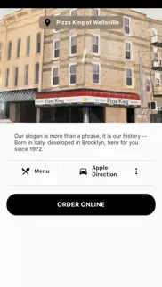 pizza king of wellsville. iphone screenshot 2