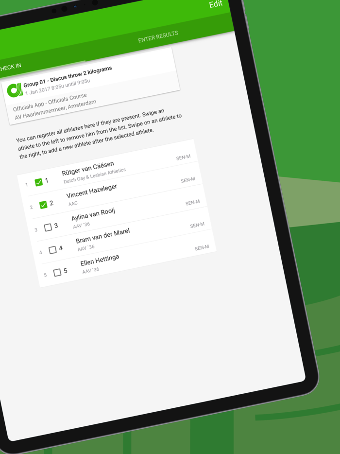 Athletics.app Jury-app