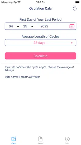 Game screenshot Ovulation Calculator, Calendar hack