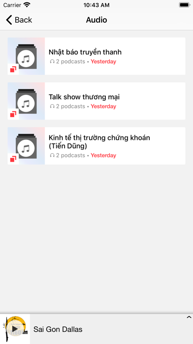 Saigon Dallas Radio Screenshot