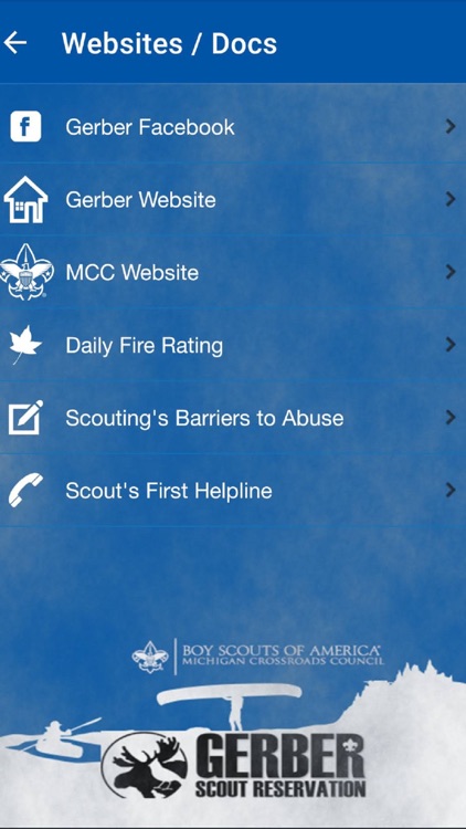 Gerber Scout Camp App