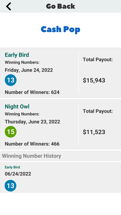 GA Lotto Results Screenshot