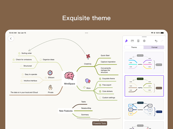 MindSpace - Mind Map iPad screenshot 8 - Productivity app