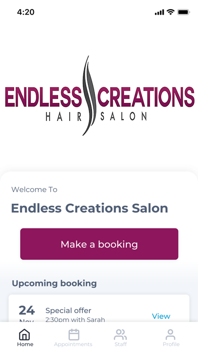 Endless Creations Salon Screenshot