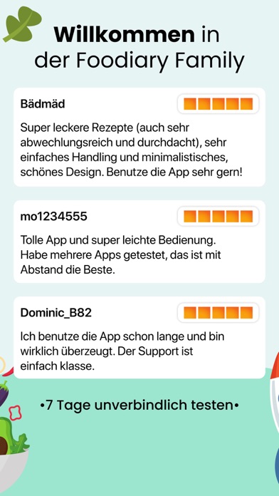 Foodiary: Ernährungsplaner-App Screenshot