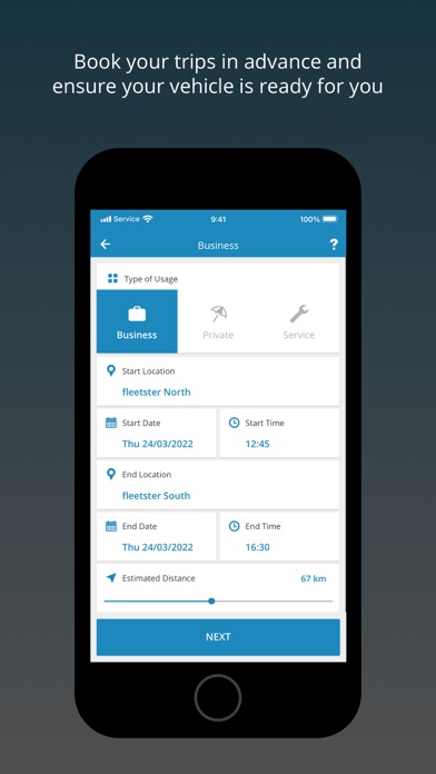 fleetster Corporate CarSharing Screenshot