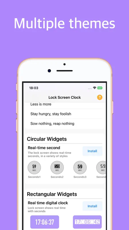 Lock Screen Clock with Seconds screenshot 3 of 3