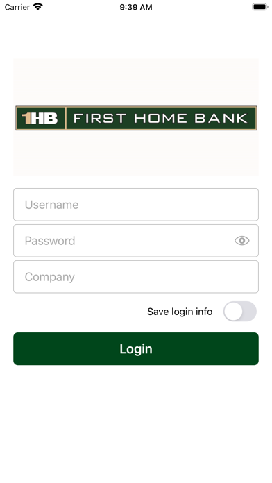 1HB Business Deposit Screenshot