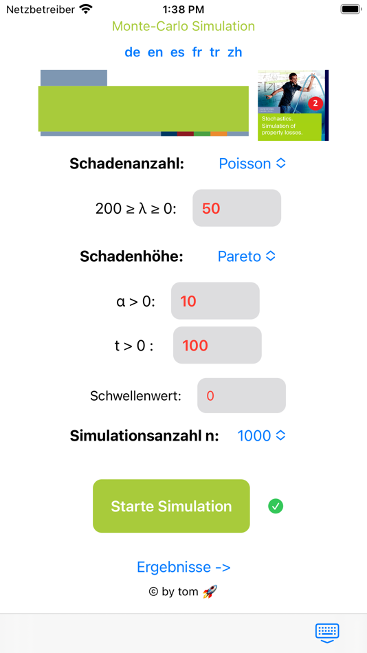 #1. Actuarial Simulation 2-base (iOS) 由: Thomas Schmidt