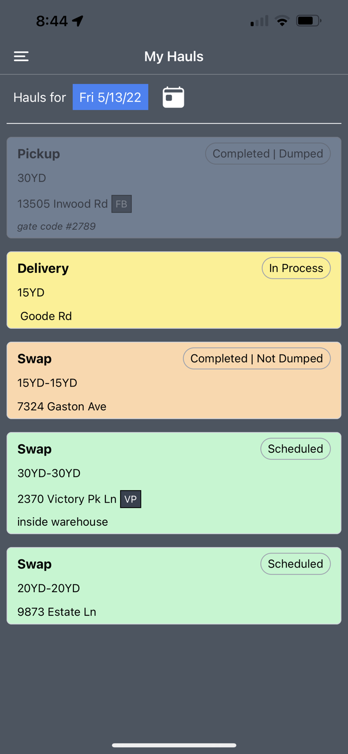 Hauler Roll Off Driver