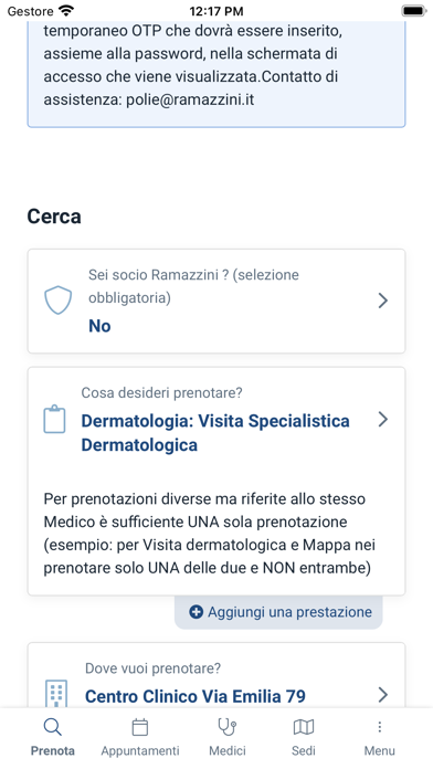 Ramazzini prenotazioni Screenshot