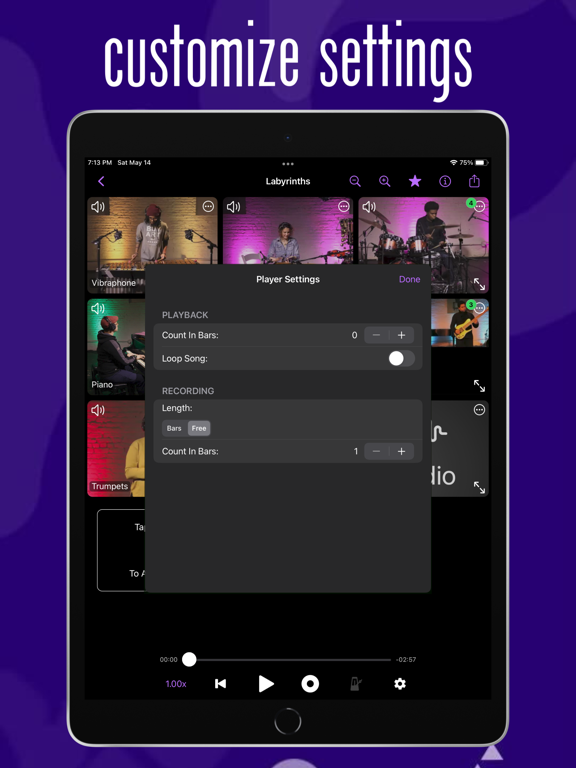 TuneBend iPad screenshot 3 - Music app