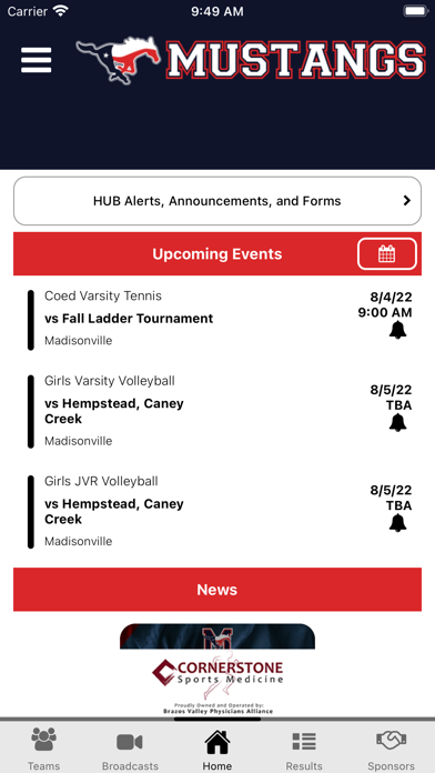 Madisonville CISD Athletics Screenshot