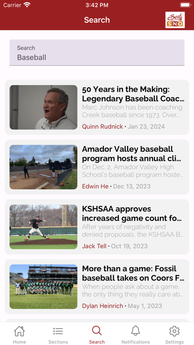 College News Source Screenshot