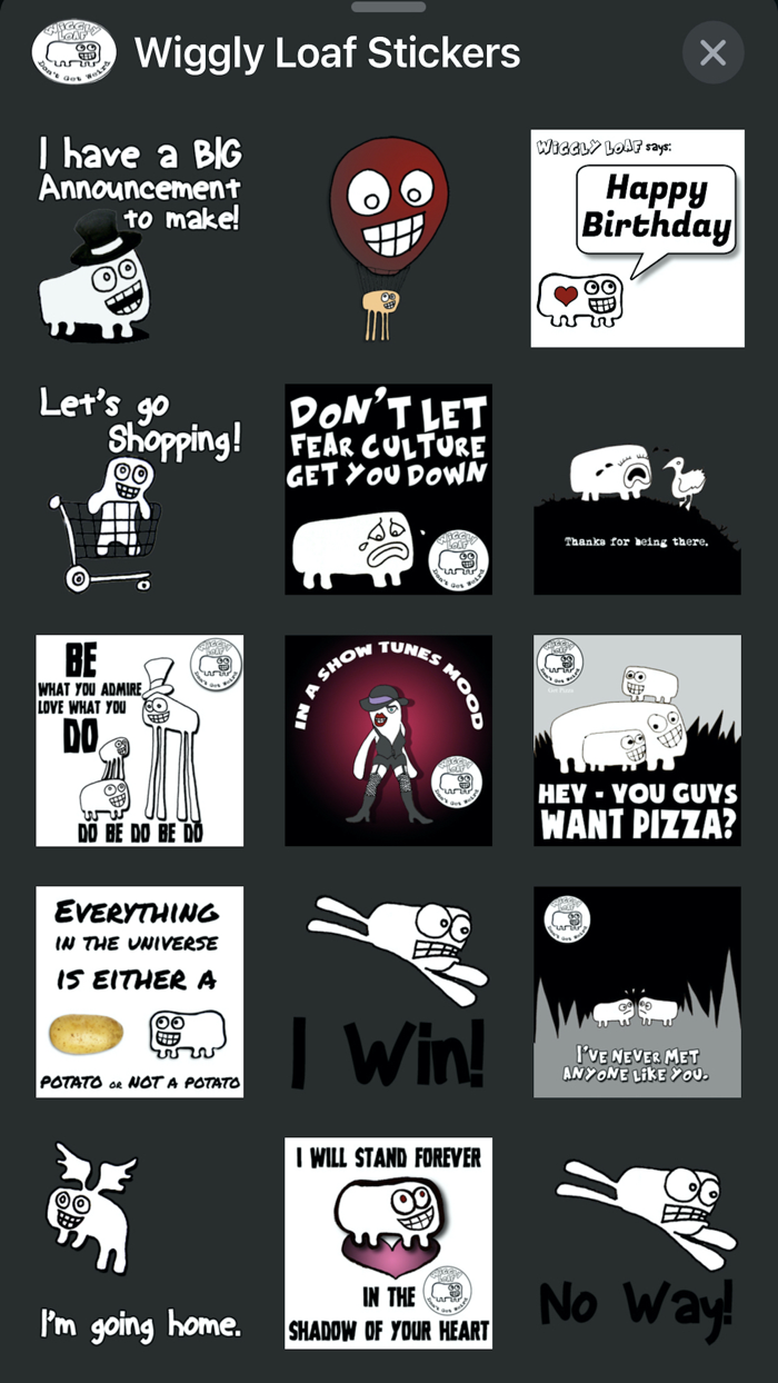 Wiggly Loaf Stickers