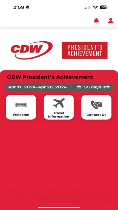 CDW President's Achievement Screenshot