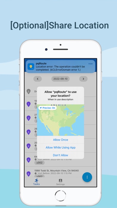 pqRoute app screenshot 2