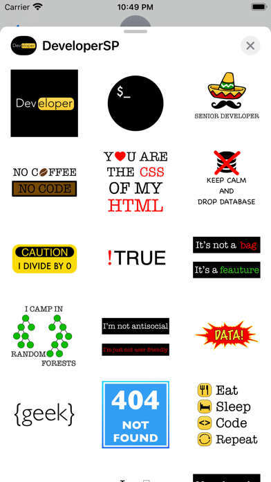 Screenshot #1 pour Developers Sticker