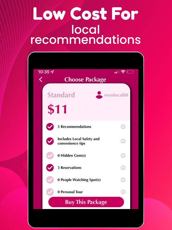 Vexo iPad screenshot 8 - Travel app