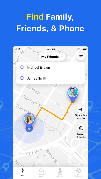 Screenshot #1 pour GPS App - Find family, friends