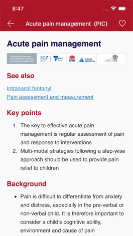 Game screenshot RCH Clinical Guidelines hack