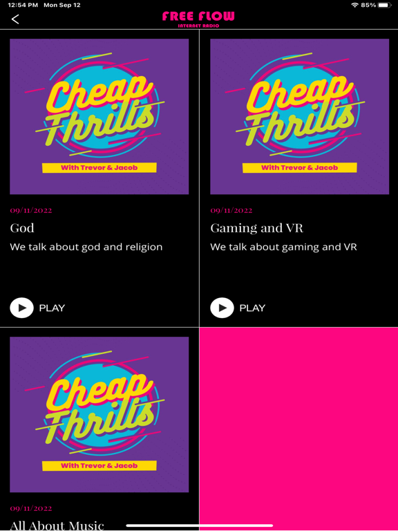 Free Flow Radio iPad screenshot 4 - Entertainment app